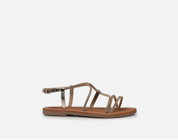 Sandales cuir et strass